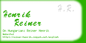 henrik reiner business card